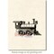 Deep Red Stamps Locomotive Rubber Cling Stamp 3.2 x 2 inches